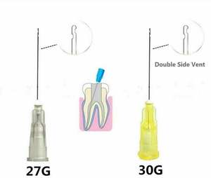 SJ 30G 25G 27GA Jarum Suntik Endo Irigasi Jarum Setengah Potong, Lubang Samping Tertutup Ujung Dental 25G 27GA Grosir - Product Image 3