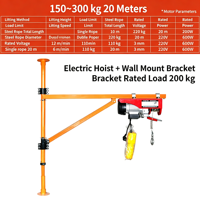 Nouveau treuil électrique Yakir haute vitesse PA300KG 12M en aluminium IP54 1,5 kW, mini-treuil à câble micro avec télécommande sans fil