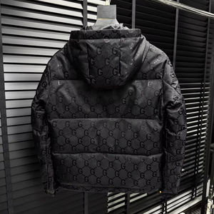 Vêtements Européens Haut de Gamme Mode Casual Quotidienne Veste en Duvet de Canard de Qualité pour Hommes Jacquard à Lettres à Capuche Luxe Léger - Product Image 2