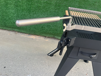 Brasero en acier Corten avec anneau de cuisson pour barbecue, fumoir et foyer