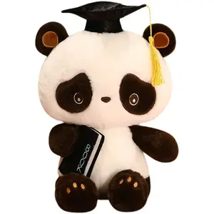 2022 yeni varış kawaii peluş mezuniyet ayı panda peluş yastık