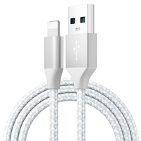 Nouveautés 2026 – Câble de données USB-A vers 8 broches en nylon tressé à charge rapide 3A pour iPhone avec conducteur en cuivre pur