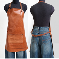 Tablier de travail rétro américain en PU pour coiffeur et barman, durable, imperméable et résistant aux taches
