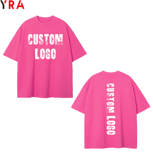 pink Black White Oversize Tshirt Women 100% Cotton Oversized Tshirts Plain Bulk <strong>T-shirt</strong> With logo Custom logo Printed - Product Image 1