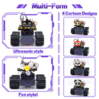 Robot Char V3.1 Éducatif STEM Nouvellement Amélioré avec Fonction de Suivi de Ligne et d'Extinction d'Incendie, Mini Robot Char Chenillé V3.1