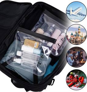 Equipaje transparente USO DE VIAJE impermeable <span class=keywords><strong>vuelo</strong></span> maquillaje impermeable para mujeres reutilizable seguridad del aeropuerto <span class=keywords><strong>neceser</strong></span> - Product Image 4