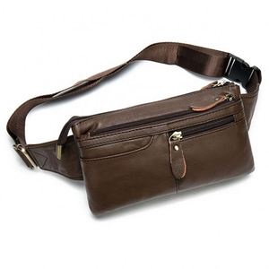 Sac banane décontracté en cuir véritable personnalisé pour homme - Product Image 3