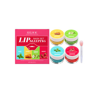 Mascarilla Labial en Caja de 4 Colores, 4 Piezas, Marca Privada OEM, Hidratación Nocturna, Suaviza y Rellena - Product Image 1