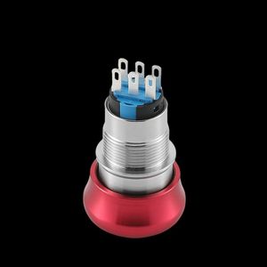 Interruptores de botón pulsador de metal con cúpula roja grande de 16mm, 19mm, 22mm, interruptor de parada de emergencia - Product Image 4