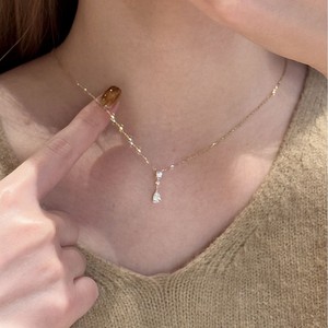 Collier pendentif jupe dynamique en argent pur S925 avec chaîne gourmette, diamant bleu lac de niche, design simple et polyvalent, élégant - Product Image 4