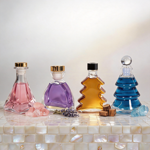 Luxury Shaped Glass <b>Reed</b> <b>Diffuser</b> Set Christmas Tree Design For Modern Home Decor Wholesale Private Label Premium Gift Set - Product Image 4