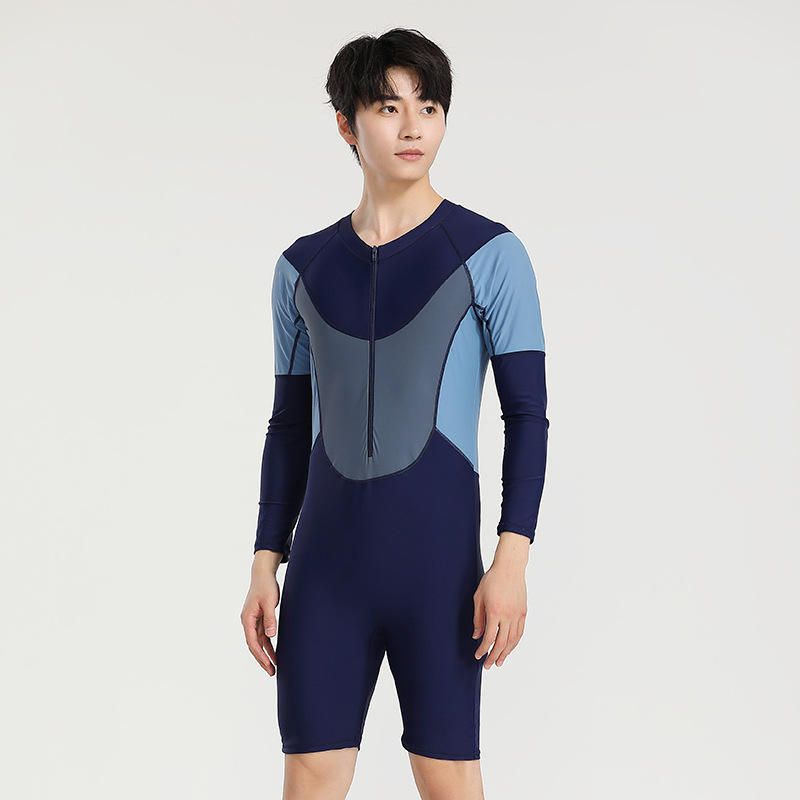 Short manches longues bleu