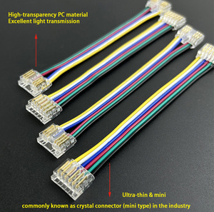 ขั้วต่อคริสตัลแบบไม่ต้องบัดกรี 6 พิน ขนาด 12 มม. RGBWW สำหรับสายต่อขยายไฟ LED SMD COB แบบไร้เงา - Product Image 3