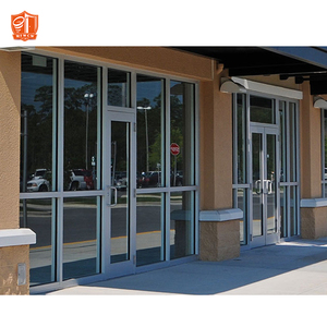 Kaca aluminium pintu masuk etalase komersial dengan Bar panik - Product Image 5