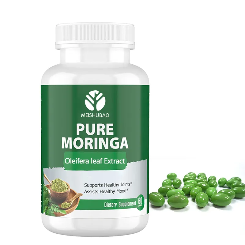 Bio Moringa Softgel Kapseln Detox & Antioxidans Moringa Blatt pulver Softgel Unterstützung Gesunde Gelenke