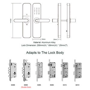 โรงงานลิลิไวส์ ขายส่ง ล็อคประตูหน้าอิเล็กทรอนิกส์ Tuya TTlock ระบบไบโอเมตริกซ์ รหัสผ่าน ลายนิ้วมือ แอปพลิเคชัน ล็อคดิจิตอลอัจฉริยะสำหรับประตู - Product Image 5