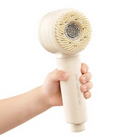 Pommeau de Douche Filtrant pour Bébé et Enfant avec Fonction Massage et Arrêt d'Eau à Touche Unique, Fixation Murale pour le Lavage des Fesses et des Cheveux
