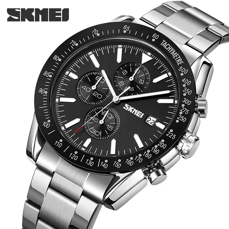 Skmei 9253 relógios para homens à venda, relógio de pulso de aço inoxidável para homens