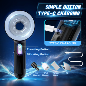 Draagbare Luchtkanaal Telescopische Roterende Mannelijke Masturbator Met Beker Volwassen Siliconen Pop Oefening Penile <span class=keywords><strong>Sex</strong></span> Vliegtuig Cup - Product Image 5