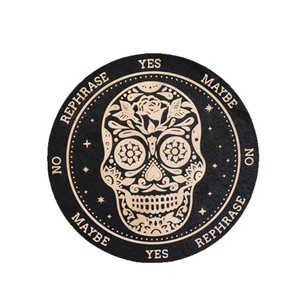 Plaques de tarot en bois gravées au laser avec motifs de lune et de crâne pour la divination et l'affichage - Product Image 5