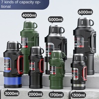 Thermos de grande capacité en acier inoxydable 316, design classique, pot de voyage portable pour voiture, camping en plein air, vente en gros
