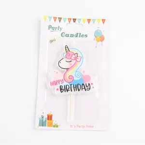 제조 업체 생일 축하 만화 유니콘 생일 촛불