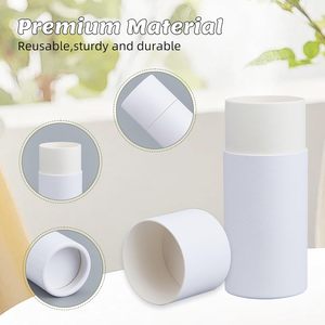 บรรจุภัณฑ์กล่องกระดาษคราฟท์ทรงกลมย่อยสลายได้สำหรับชา พร้อมเคลือบ UV ลามิเนตด้าน ปั๊มนูน ขนาดและสีตามสั่ง ขายส่ง - Product Image 4