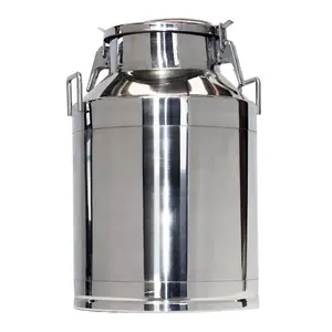 Venta caliente espejo pulido barril de aluminio 5L-20L Acero inoxidable mini lata de leche de metal