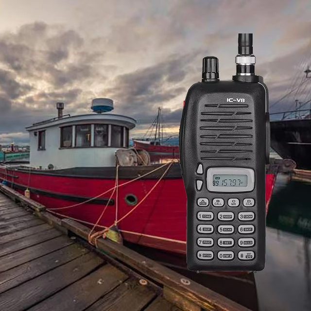 Handheld Security Walkie Talkie 10km Talk Range Walkie Talkie 5.5w Vhf Radio IC V8 Portable Walkie Talkie for Marine