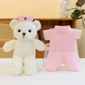 Oso de Peluche de Graduación, Muñeco Médico, <span class=keywords><strong>Osito</strong></span> Doctor, Regalo para <span class=keywords><strong>el</strong></span> Día de la Enfermera, con Logotipo Impreso, Juguete de Peluche de Algodón PP, Regalo de Graduación, 0-24 Meses - Product Image 5