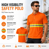Camiseta Polo de Seguridad Reflectante de Alta Visibilidad para Hombre, Logotipo Personalizado, Manga Corta, Secado Rápido, Uniforme de Trabajo para Construcción