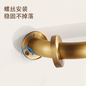 Barra de apoyo para bañera OEM, totalmente de cobre, modelo 4786, bronce antiguo, para baño, discapacitados y ancianos - Product Image 3