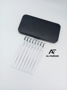 Pince à épiler japonaise en acier inoxydable pour cils, pointe en fibre à 90 degrés, couleur blanche, pointes plasma noires, pince à épiler pour extensions de cils - Product Image 6