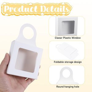 Giáng sinh năm mới tiệc cưới Bộ phụ kiện kraft giấy có thể gập lại chai rượu vang hộp - Product Image 3