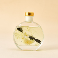Diffuseur d'huiles essentielles sans flamme en verre transparent de haute qualité pour parfum d'intérieur, ornement aromatique, fleur immortelle