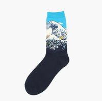 Automne et hiver chaussettes hommes et femmes chaussettes en coton personnalisées nouveau Style personnalité Art rétro célèbre série de peinture