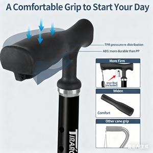 Nuovo Arrivo: Bastone da Passeggio Pieghevole Regolabile, Punta Rinforzata per <span class=keywords><strong>Tutti</strong></span> i Terreni, Nuovo Stile 2025 - Product Image 2