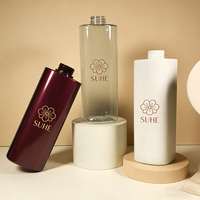 Bouteilles PET personnalisées pour gel douche, shampoing, après-shampoing, lotion, 500 ml/750 ml, épaules arrondies, impression sérigraphique, logo personnalisé, pressage