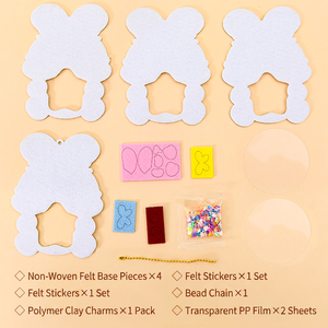 Kit de Manualidades Educativo para Hacer Adornos - Juguete de Arte con Cuentas y Colgantes de Animales de Tela Hechos a Mano para Actividades Escolares y de Fiesta para Niños - Product Image 5
