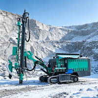 Foreuse pneumatique sur chenilles en acier robuste, poids 4250 kg, moteur 85 kW, profondeur de forage 30-40 m, diamètre de forage 90-130 mm, eaux profondes
