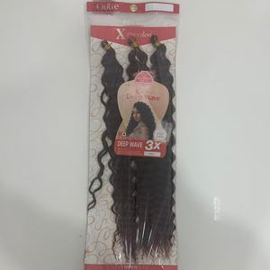 Extension per capelli sintetici <span class=keywords><strong>Ocean</strong></span> <span class=keywords><strong>Wave</strong></span> 3X Deep <span class=keywords><strong>Wave</strong></span> a trama singola, tinta, per trecce ricce, all'ingrosso - Product Image 3
