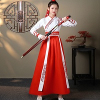 Robe Kimono Hanfu pour femme, style chinois traditionnel, broderie, costume de danse Wushu, vêtements orientaux, cosplay