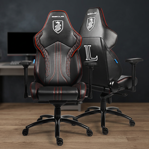 เก้าอี้เล่นเกมสุดหรู รุ่น Legend ออกแบบตามหลักสรีรศาสตร์ วัสดุหนัง PU คุณภาพสูง นั่งสบายยาวนาน รองรับได้ดี ช่วยกระจายแรงได้อย่างเหมาะสม SSCUS - Product Image 1