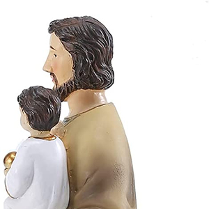 Série Renaissance Catholique Décoration Sculpture Résine Saint <span class=keywords><strong>Joseph</strong></span> et l'Enfant pour les Familles Religieuses figurine - Product Image 5