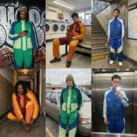 Ensemble survêtement homme personnalisé colorblock, veste coupe-vent et pantalon cargo en nylon Ripstop, sportswear à capuche, marque privée, faible MOQ, OEM, ODM