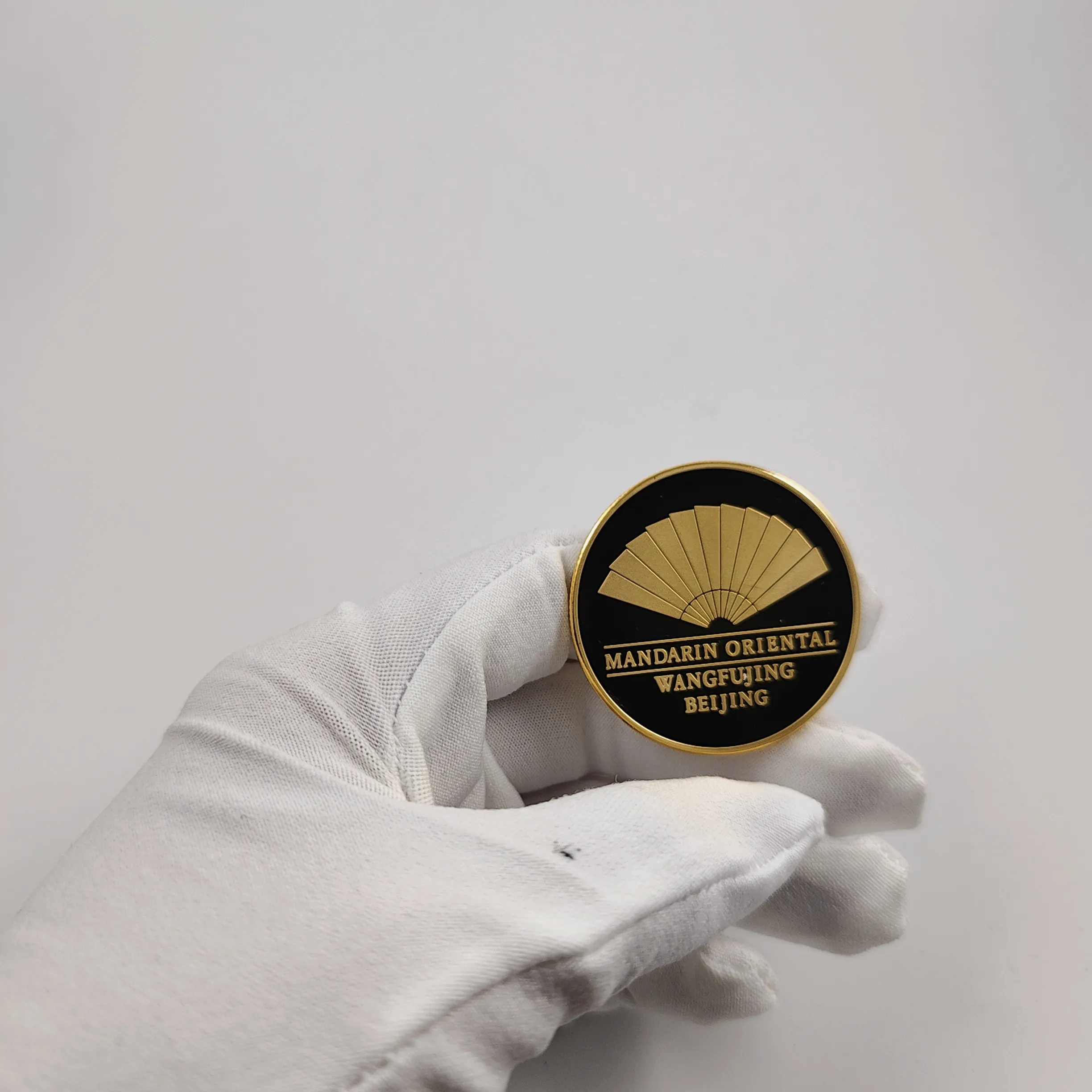 प्रीमियम रंगीन मंदारिन ओरिएंटल सिटी टूरिज्म सिक्के असली सोने में डूबा हुआ चांदी चढ़ाया हुआ तांबे का सिक्का