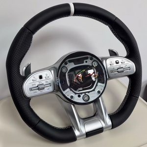 Volant en cuir personnalisé pour <span class=keywords><strong>Mercedes</strong></span> Benz <span class=keywords><strong>AMG</strong></span> W204 W205 W213 W218 W177 W176 W167 W211 C300 C63 C43 - Product Image 6