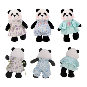 Zaves 12-inch mềm Panda Đồ chơi màu xanh tươi sáng reloadable nhỏ phong cách tươi với một chân đứng Cô Gái Quần áo ăn mặc Maker - Product Image 6