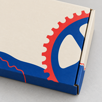 Boîtes d'expédition en carton ondulé écologiques imprimées sur mesure avec pelliculage mat et impression offset pour kits d'abonnement d'accessoires de cyclisme