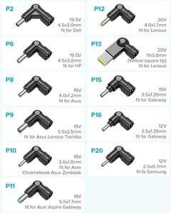 อะแดปเตอร์โน้ตบุ๊ค 45W สำหรับ HP Dell Acer Asus <span class=keywords><strong>Samsung</strong></span> Sony Toshiba Fujitsu Gateway Delta NEC Liteon โน้ตบุ๊ค Chromebook - Product Image 2